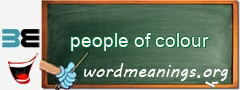 WordMeaning blackboard for people of colour